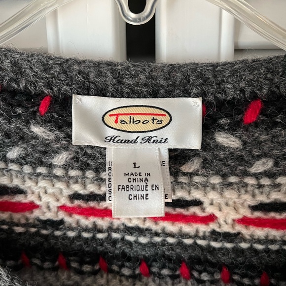 A Talbots Multicolor Patterned Cardigan - Picture 3 of 6